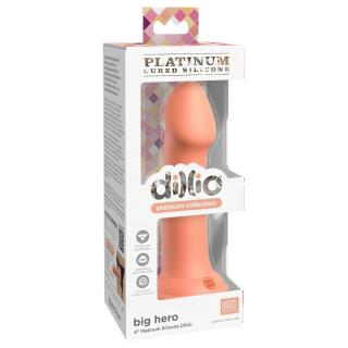 Dillio Big Hero - tapadókorongos szilikon dildó (17cm) - narancs