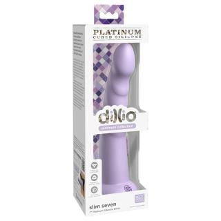 Dillio Slim Seven - tapadókorongos stimuláló dildó (20cm) - lila