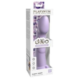 Dillio Super Eight - tapadókorong szilikon dildó (21cm) - lila