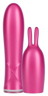 Durex Tease &amp; Vibe - akkus rúdvibrátor nyuszis csiklóizgatóval (pink)