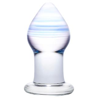GLAS Amethyst Rain - üveg anál plug (átlátszó lila)