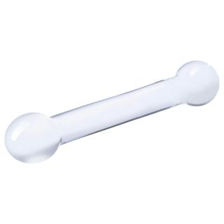 GLAS - kétvégű, G-pont üveg dildó (átlátszó)