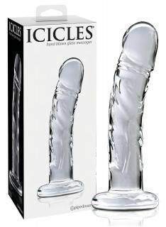 Icicles No. 62 - péniszes üveg dildó (átlátszó)