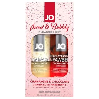JO System Sweet &amp; Bubble síkosító - pezsgő-csoki-eper (2db)