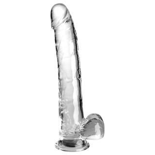 / King Cock Clear 11 - herés dildó (átlátszó)
