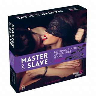 Master &amp; Slave - kötözős játék szett (lila-fekete)