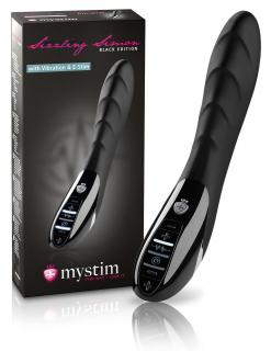 mystim Sizzling Simon - elektro-stimuláló vibrátor (fekete)
