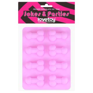 Pénisz formájú jégkocka készítő forma (pink)