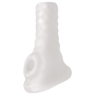 Perfect Fit Breeder - nyitott péniszköpeny (10 cm) - fehér