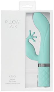 Pillow Talk Kinky - akkus, 2 motoros G-pont vibrátor (türkiz)