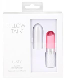 Pillow Talk Lusty - akkus, nyelves rúdvibrátor (pink)