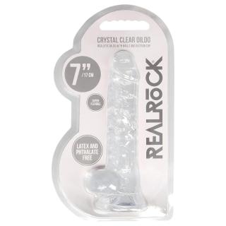 REALROCK - átlátszó élethű dildó - átlátszó (17cm)