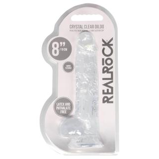 REALROCK - átlátszó élethű dildó - átlátszó (19cm)
