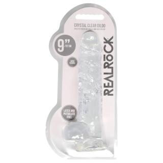 REALROCK - átlátszó élethű dildó - átlátszó (22cm)