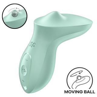 Satisfyer Exciterrr - forgó gyöngyös csikló vibrátor (zöld)