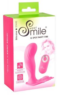 SMILE G-Spot Panty - akkus, rádiós felcsatolható vibrátor (pink)