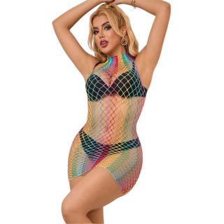 Subblime 952433 - szivárvány necc ruha - S-L
