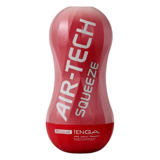 TENGA Air-Tech Squeeze Regular - szívó maszturbátor (piros)