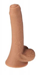 Tracy's Dog Uncut Foreskin - herés fitymanátor dildó (21cm) - natúr