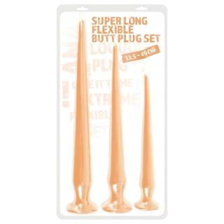 You2Toys - extra hosszú plug dildó szett (3 részes) - natúr