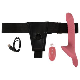 You2Toys - felcsatolható vibrátor szett (fekete-piros)