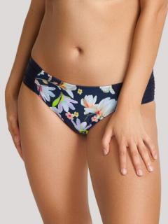 Panache Florentine ráncolt oldalú bikinialsó - Navy Floral