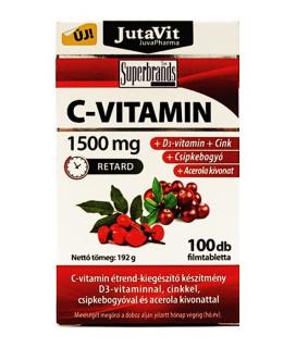 JutaVit C-Vitamin 1500mg +csipkebogyó +Acerola kivonat + D3 vitamin + Cink,
