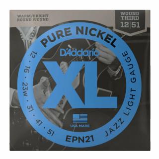 D'addario EPN21 Pure Nickel 12-51 Jazz Light Gauge