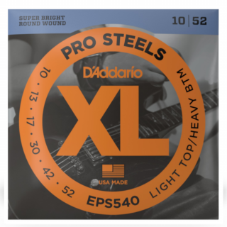 D'addario EPS540 Pro Steel 10-52 Light Top/Heavy Bottom