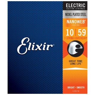 Elixir NanoWeb (12074) 10-59 7-String Light/Heavy elektromos húrkészlet