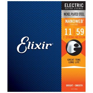 Elixir NanoWeb (12106) 11-59 7-String medium elektromos húrkészlet