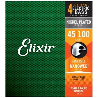 Elixir NanoWeb (14052) 045-100 Light basszusgitár húrkészlet