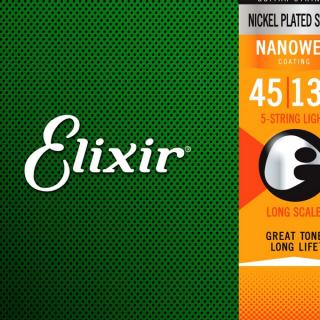 Elixir NanoWeb (14207) 045-135 Light/Medium basszusgitár húrkészlet