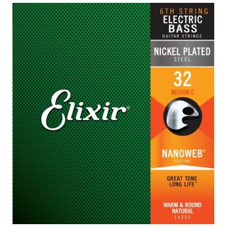 Elixir NanoWeb (15332) 6th .032 Medium C basszugitár húr