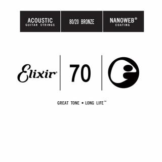 Elixir NanoWeb 80/20 Bronze akusztikus gitárhúr .070