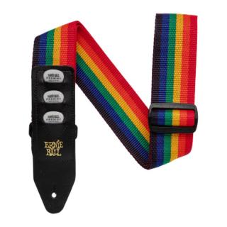 Ernie Ball 4188 Pengetőtartós Gyöngyvászon Heveder Szivárvány