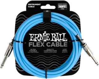 Ernie Ball 6412 Flexcable 3m gitárkábel kék