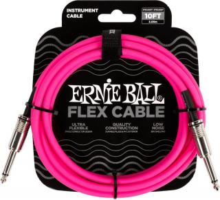 Ernie Ball 6413 Flexcable 3m gitárkábel  rózsaszín