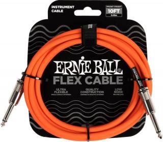 Ernie Ball 6416 Flexcable 3m gitárkábel narancs