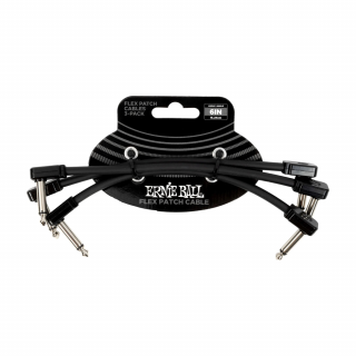 Ernie Ball 6444 Flat Patch Kábel 15cm Fekete