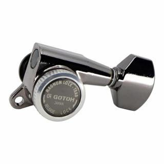 Gotoh Magnum 3+3 satus gitár hangolókulcs készlet Cosmo fekete