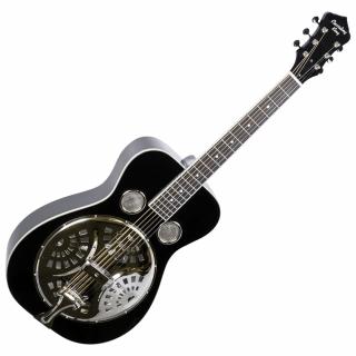 Recording King fatestű rezonátoros gitár fekete