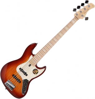 Sire Marcus Miller V7 Swamp Ash-5 2nd Gen Tobacco Sunburst 5 húros basszusgitár