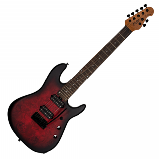 Sterling by Music Man Richardson 7 Dark Scarlet Burst Satin elektromos gitár