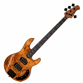Sterling by Music Man StingRay RAY34HH Poplar Burl Amber 4 húros basszusgitár