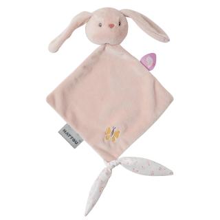 ALICE & POMME mini szundikendő - Pomme, a nyuszi púderrózsaszín