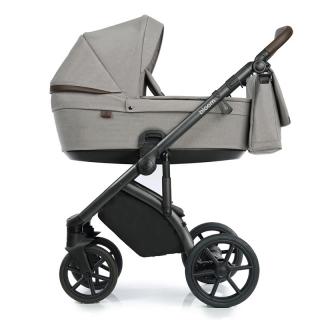 Bloom 3in1 babakocsi - Kite Beige Black hordozóval Beige Stripes