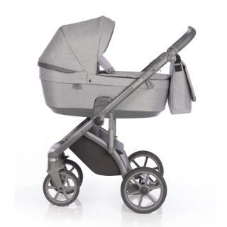 Bloom 3in1 babakocsi - Kite Silver Grey hordozóval Grey Dots
