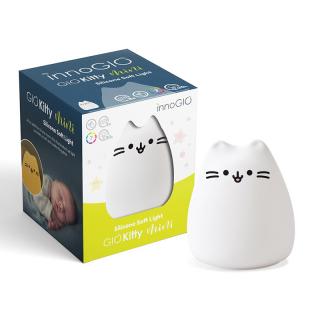 GIOkitty mini szilikon éjjeli lámpa - színváltos Mini Kitty