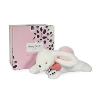HAPPY BLUSH fekvő pompom nyuszi - 25 cm rózsaszín